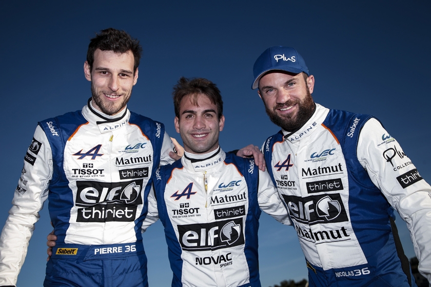 The Signatech Alpine Matmut team all set to go in the FIA World Endurance Championship