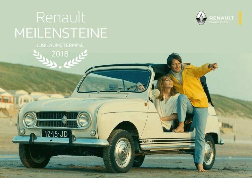 Neues E-Booklet präsentiert die wichtigsten Renault Jubiläen des Jahres