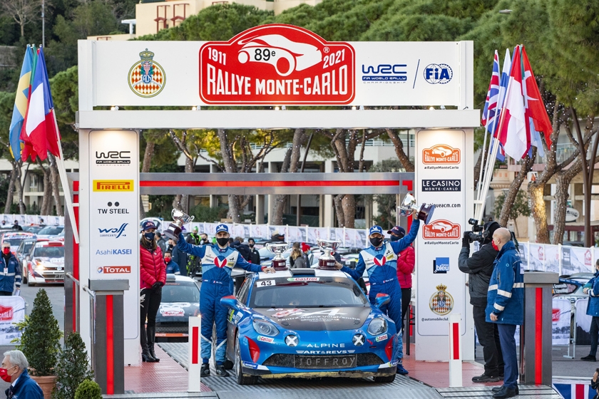 Alpine wins on its return to the Monte-Carlo Rally