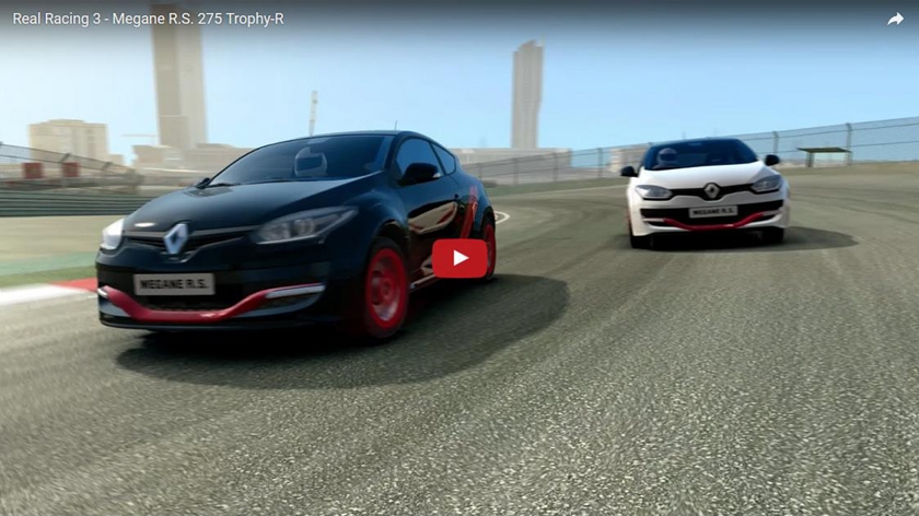 Mégane R.S. 275 Trophy-R en course dans Real Racing 3