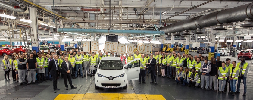 Le 18 millionième véhicule produit à l’usine de Flins est une ZOE