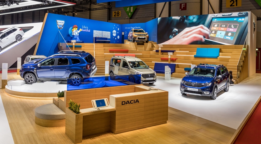 «Creativity Award 2018» – Sonderbewertung für den Dacia Messestand am Auto-Salon Genf